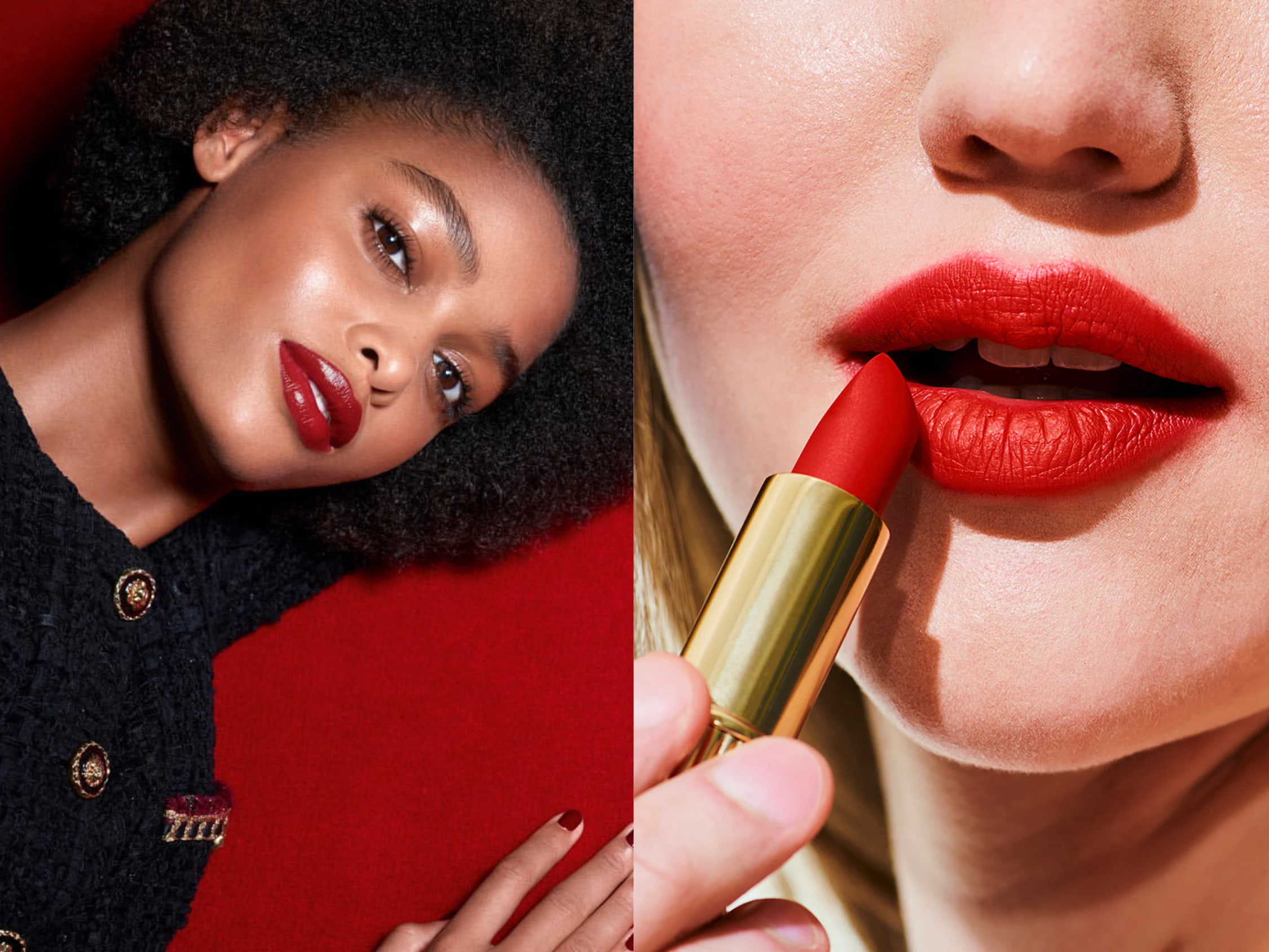 french red lip