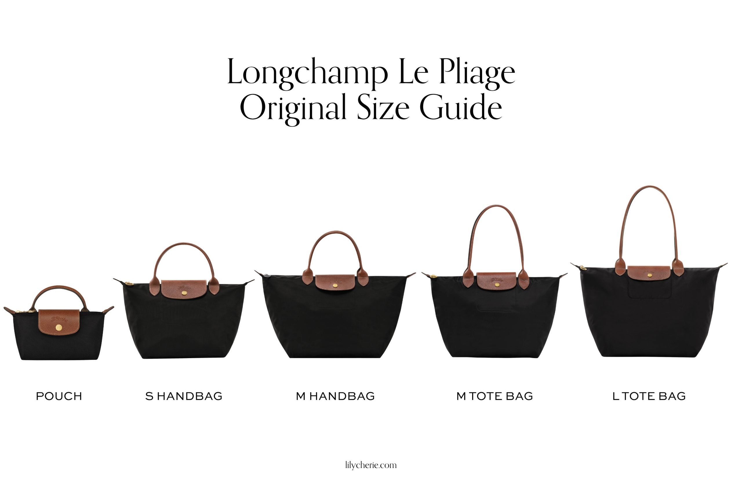 longchamp le pliage size guide